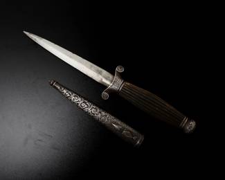 Lot 108 Small Spanish Toledo Style Dagger, Late 19th Early 20th C