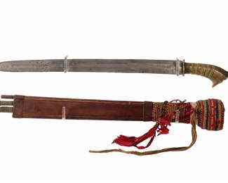 Lot 267 Philippine Tboli Straight Kris Sword 19th C.