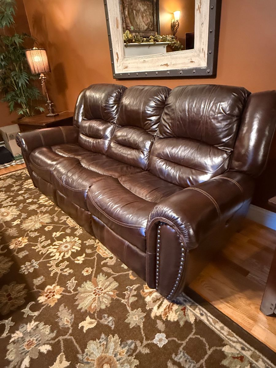 3-Cushion Leather Sofa-PRE-SALE ITEM. CONTACT ME FOR INFO
