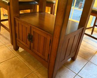 Storage unit under hightop table
