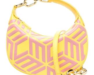MCM Yellow Pink Leather Mini Shoulder Bag NWOT