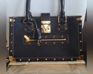 VINTAGE Louis Vuitton Black Suhali Le Fabuleux Leather Bag EUC
