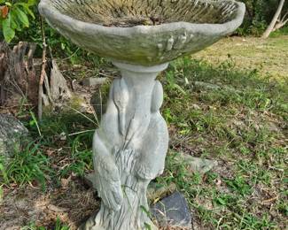 nice concrete bird bath