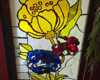 painted glass insert