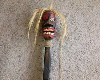 Novelty Shrunken head walking stick