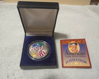 Silver eagle in full color proof