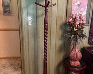 Barley twist coat tree