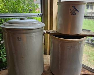 nice vintage large crock and more