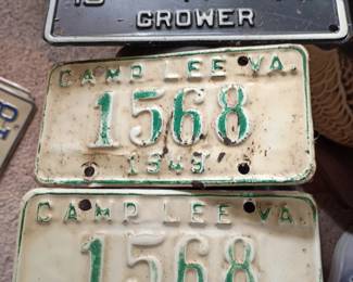 Vintage License plates