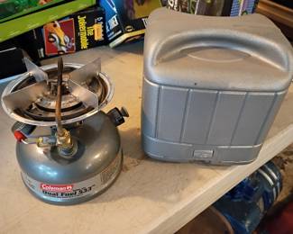 Coleman stove and case