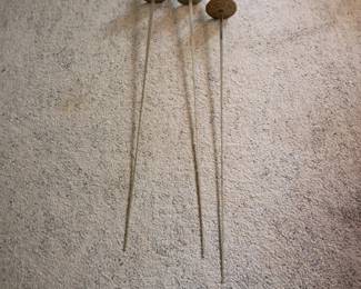 3 vintage fencing swords