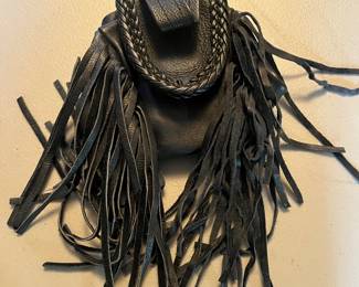 Small Fringed Leather Bag