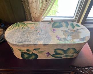 Hand Painted Cat Box