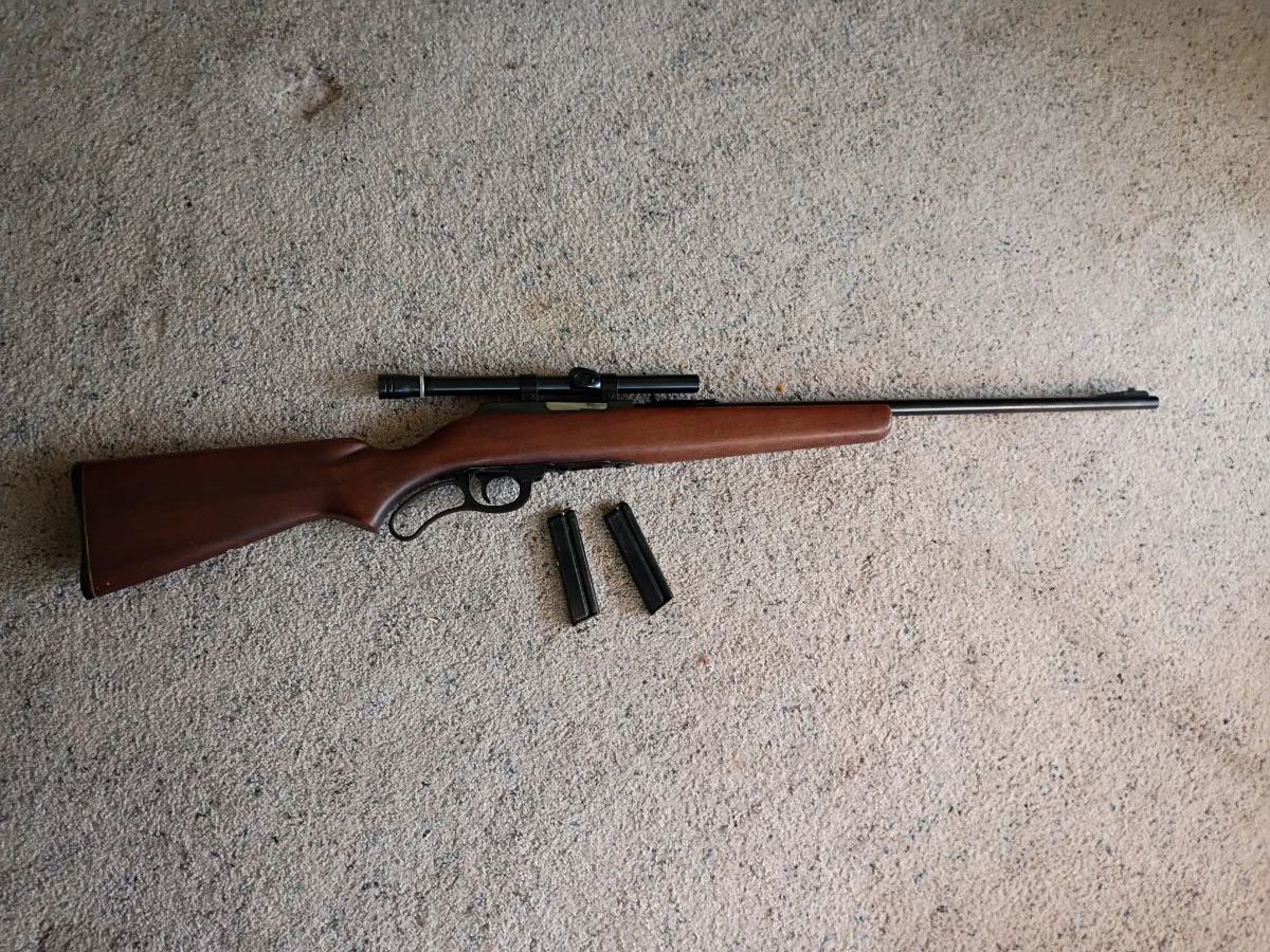 marlin firearms co lever action 22 with scope