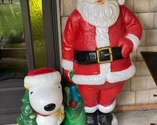 General Foam Plastics Santa and Snoopy Blow Molds