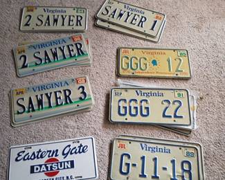 Vintage License plates