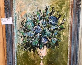 Signed Original Etta Benjamin Cien oil painting-