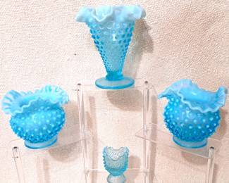 FENTON BLUE GLASS
