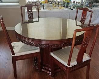 Rosewood dining set with 6 chairs