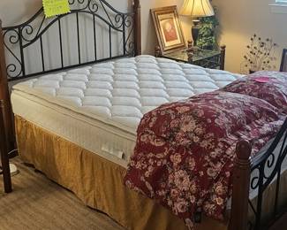 Bed with frame and headboard, footboard $250