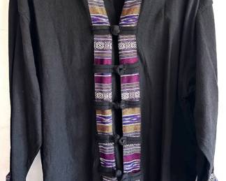 Springhouse Naturals 100 Percent Cotton Embroidered Jacket From Thailand, Size Large Lot #: 143