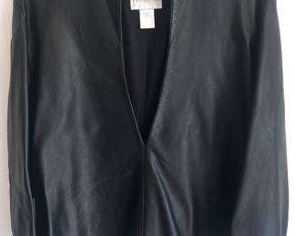 Hugo Buscati Collection Leather Pull-over Jacket, Size Women's Large Lot #: 19