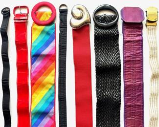 8 Vintage Belts, Mostly From The 1980s Lot #: 51