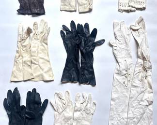 8 Pairs Vintage Leather Gloves Lot #: 81