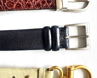 3 Leather Belts: Rena Lange, Marco Azzali & More Lot #: 98