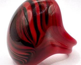 Large Vintage Murano Italian Glass Ring Lot #: 24
