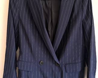 Vintage Brooks Brothers Red Fleece Pinstripe Suit Jacket, Size Women's 12 Lot #: 142