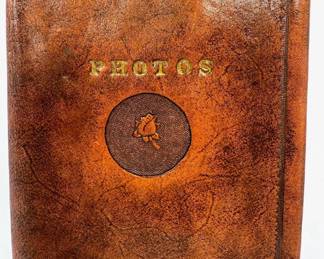1930s Ken Nordstrom Embossed Full-grain Handmade Leather Photobook Cover Lot #: 101