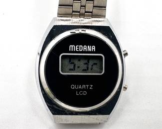 Vintage Medana Steel Digital Watch Lot #: 92