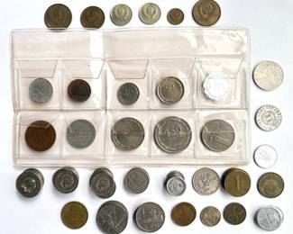 Vintage Foreign Currency Coins: Russia CCCP, Isreal, Romania, Austria & Hungary (Over 70 Coins) Lot #: 54