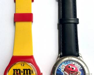 2 New 1990s M&M's Watches By Hana Time Inc Lot #: 57