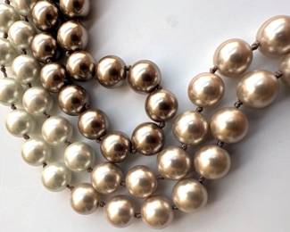 Vintage Givenchy 40 Inch Multicolor Faux Pearl Necklace Lot #: 11