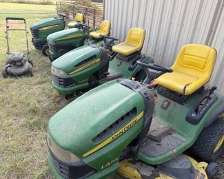 John Deere Riding Mowers (need batteries and maintenance)
