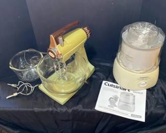 Sunbeam Mixmaster And Cuisinart Ice Cream Maker