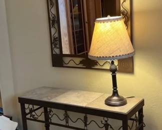 SouthwesternStyle Metal Tile Top Table