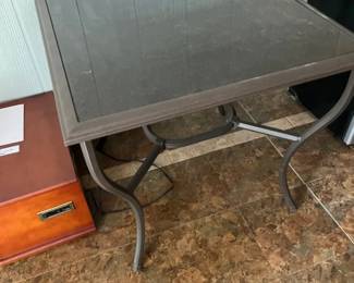 IndoorOutdoor Square Metal Table