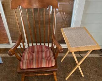 Rocking Chair With TV Tray
