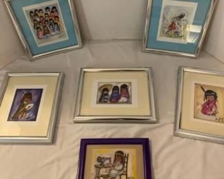 Six DeGrazia Framed And Signed Prints