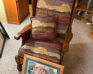 Ethan Allen Side Chair And Pueblo Style Picture