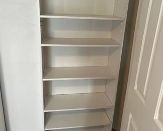 White Adjustable Shelves Bookcase