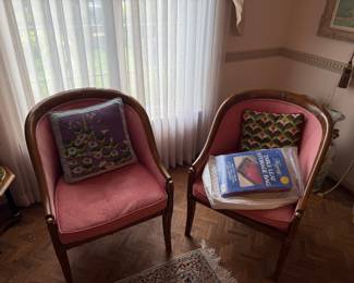 Pair of pink chairs 