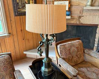 MCM table & lamp