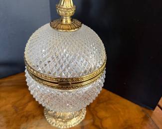Bronze trimmed crystal 