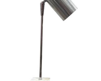 ROBERT SONNEMAN (American, b.1943) Marble Base Chrome Table Lamp
