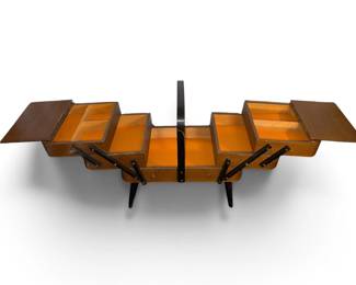 Mid Century Batwing Sewing Box 