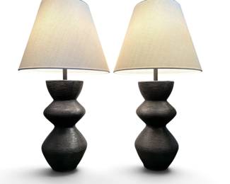 KELLY WEARSTLER (American, 20th C.) 'Utopia' Table Lamps, Pair
